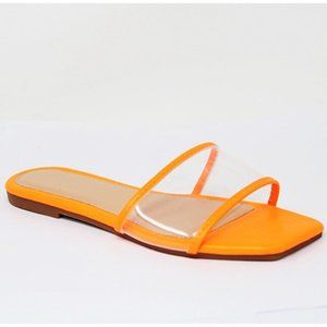 Shoes | Brianna Orangeclear Sandals | Poshmark